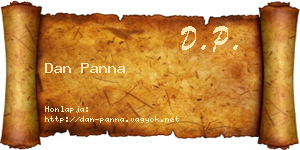 Dan Panna névjegykártya